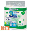 【12個セット】トイレットペーパー 香り付き 日本製 エルモア ピコ 3倍巻き 4ロール ダブル 75m 143160トイレットペーパー 3倍巻き パルプ ソフ...