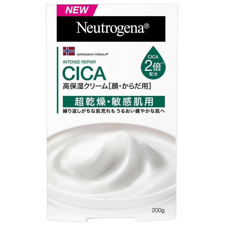 Rakuten - 高保湿クリーム 全身 CICA ニュートロジーナ インテンスリペア CICAクリーム 200g 高保湿クリーム 全身 CICA 敏感肌 乾燥肌 肌荒れ ローションタイプ 高濃度グリセリン インテンスリペア しっとり 整肌 顔 からだ ニュートロジーナ Neutrogena