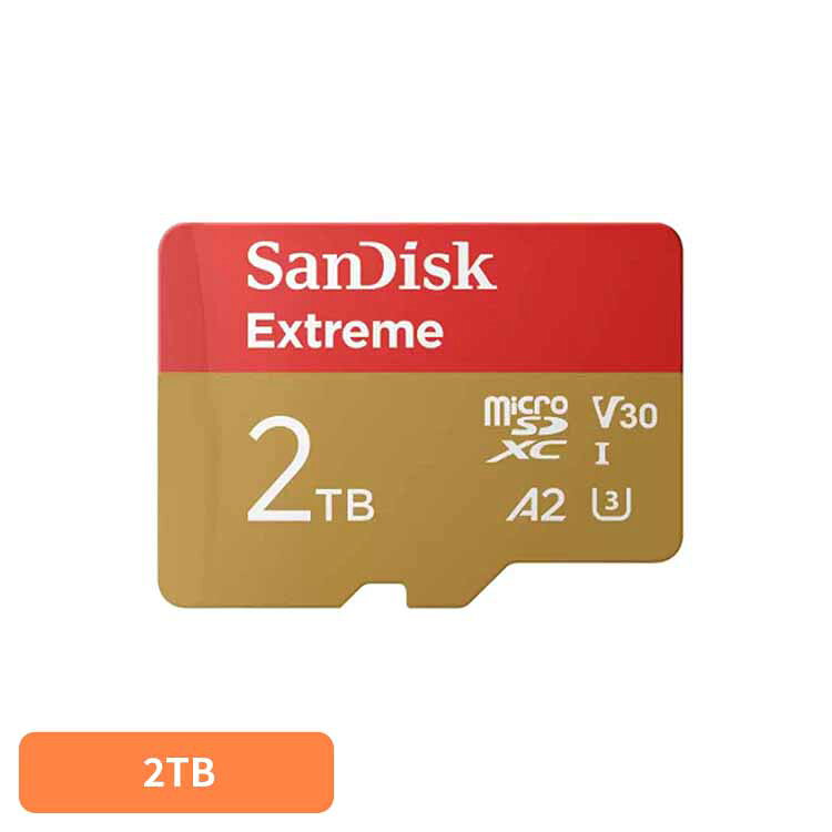 SanDisk Extreme microSDXC UHS-Iカード 2TB SDSQXAV-2T00-JN3MDSDカード 2TB sandisk サンディスク コンパクト 大容量 データ保存 高耐久 高画質 サンディスク