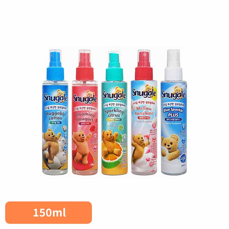 スナッグル ファブリックフレッシュナー 150ml Snuggle ファブリック 芳香スプレー 消臭 衣類 布団 アメリカンディールスコーポ ハガブルコットン ブルーミングブーケ スパークリングシトラス メローサンシャイン ブルースパークルプラス 【B】