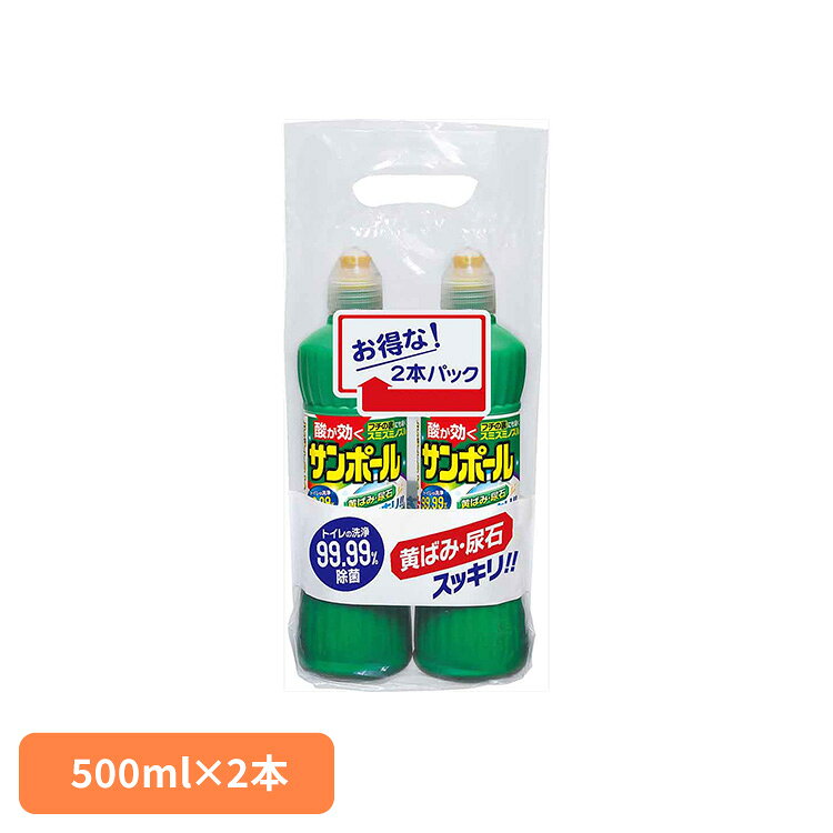 ■商品サイズ（cm）幅約13×奥行約6.7×高さ約24.5■内容量500mL■成分【成分】塩酸（9.5％）、界面活性剤（アルキルトリメチルアンモニウム塩）、洗浄助剤酸のちからとマイナスイオンの相乗効果で便器（陶器）のがんこな黄ばみ・尿石を化学分解して落とすトイレ用強力洗浄剤です。便器（陶器）のふちのウラまで液がかけやすいスミズミノズルです。かけた場所もよくわかり、たれ落ちにくいグリーンの液です。清潔感のあるさわやかな香りでニオイもスッキリ。※リニューアルに伴い、パッケージ・内容等予告なく変更する場合がございます。予めご了承ください。[検索用：ストック まとめ買い 大掃除 頑固 尿石 黄ばみ 威力 酸性 掃除 快適 4987115851726]最強翌日配送対象商品に関するご案内 最強翌日配送対象商品・対象地域に該当する場合は最強翌日配送マークがご注文カゴ近くに表示されます。 最強翌日配送可能なお支払方法は【クレジットカード、代金引換、全額ポイント支払い】のみとなります。 下記の場合は最強翌日配送対象外となります。 ・15点以上ご購入いただいた場合 ・時間指定がある場合 ・ご注文時備考欄にご記入がある場合 ・決済処理にお時間を頂戴する場合 ・郵便番号や住所に誤りがある場合 ・最強翌日配送対象外の商品とご一緒にご注文いただいた場合 ・お届け先住所文字数が40文字以上の場合