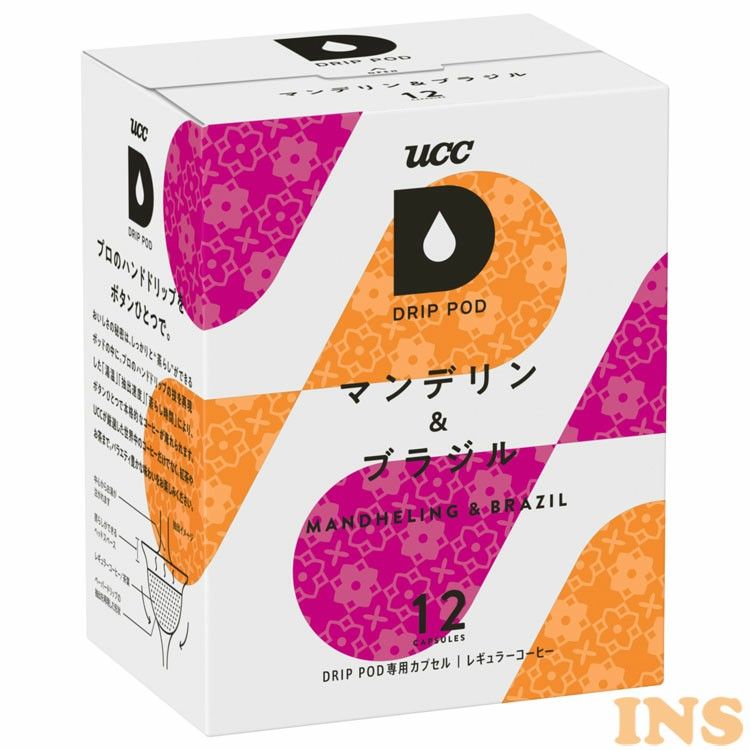 コーヒー カプセル ドリップポッド UCC マンデリン ブラジル 12杯分 ドリップコーヒー ドリップポッド コーヒー DRIPPOD バリスタ ドルチェグスト コーヒーマシン コーヒーメーカー UCC 上島珈琲 ユーシーシー UCC 【D】【B】