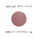 【最大3％OFF】 para gel カラージェル S006 ローズブラウン 4g パラジェル ジェルネイル シアー ネイル用品 ソフトジェルタイプ ソークオフタイプ セルフネイル ミキシング不要 白川麻里さんプロデュース 新品 送料無料