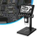 【最大3%OFF】 4.3インチ 液晶デジタル顕微鏡 1000x 1000倍 コイン顕微鏡 USB 拡大鏡付き ハイスタンド 子供用 はんだ付け 電子顕微鏡 拡...