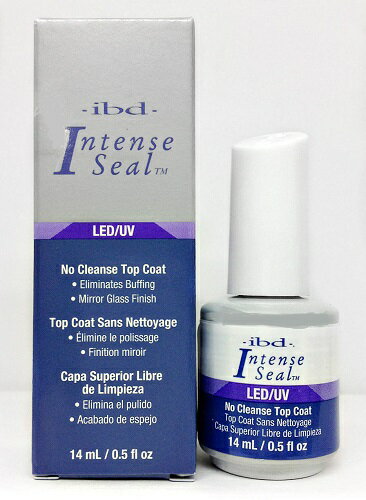 IBD LED＆UV対応 インテンスシール ノークレンズ トップコート 14ml LED/UV Intense Seal 0.5oz 14g LED対応 ネイリスト ハードジェル用 ネイルグッズ アイビーディー ネイル ふき取り不要 ミラーネイル ユニコーンネイル ノンワイプ トップコート 新品 送料無料