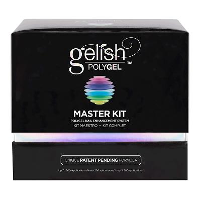 Harmony Gelish ハーモニー ジェリッシュ ポリジェル POLYGEL マスターキット オールインワン LED&UV LED対応 ポリジェルに必要な物が揃ったセット ネイル 長さだし 爪の形 ネイリスト カラー4色 新品 送料無料 【箱痛み】