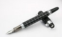 【最大3％OFF】 万年筆 Baoer 79 万年筆 チェック柄 ブラック ニブM シルバー FOUNTAIN PEN ミディアムニブ 中字 細字 0.5mm コンバーター式 Mニブ 新品 送料無料