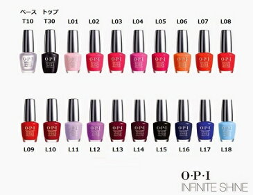 ネイル OPI オーピーアイ ネイルラッカー INFINITE SHIN インフィニットシャイン15ml グロストップ プライマーベース L01 L02 L03 L04 L05 L06 L07 L08 L09 L10 L11 L12 L13 L14 L15 L16 L17 L18 opi 速乾 マニキュア ネイルカラー 送料無料