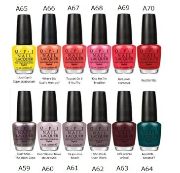 新品 送料無料●OPI ネイルラッカー ブラジルコレクション A59-A70 15ml●マニキュア ネイルカラー ネイリスト ネイルポリッシュ セルフネイル ネイルグッズ OPIカラー A59 A60 A61 A62 A63 A64 A65 A66 A67 A68 A69 A70