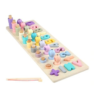 【最大3%OFF】 知育玩具 円柱差し お魚釣り 特大ボード part2 カラフル パステルカラー ナンバー 記号 ブロックパズル 木製のおもちゃ 大サイズ 児童 数字遊び 数学 算数 勉強 想像力 学習 モンテッソーリ教育 疑似釣り 型枠合わせ 構成遊び 【送料無料】 新品