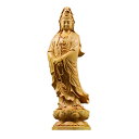 【最大3%OFF】 仏像 珍品種 木造 彫像 ご本尊 木製 菩薩部 大観音菩薩 大仏 白毫相 頂髻相 宝冠 錆感 造物 木器質 茶銅質 偏袒右肩 造形美 工芸品...