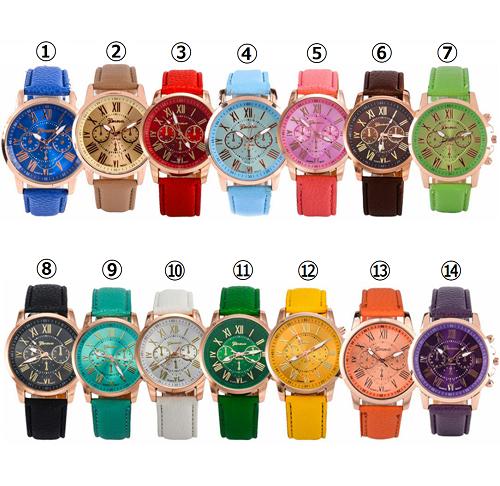 【最大3％OFF】 腕時計 クォーツ スタイリッシュ アナログ 腕時計 カラー選択可能 14色 レディース お..