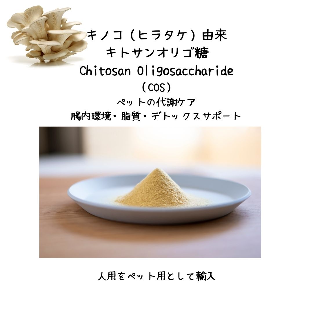 ヒラタケ由来　キトサンオリゴ糖パウダー　水溶性　プレバイオティクス　腸内環境　重金属サポート　メ..