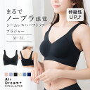 まるでノーブラ感覚 シームレスハーフトップブラ エアドリームプラス ノンワイヤー ブラジャー M L LL 3L 無縫製 縫い目なし 痛くない ブラ 縫い目なし...