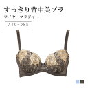 すっきり背中美ブラ ワイヤーブラジャー シャルマン 痛くない 補正 脇高 ホック A B C D カップ アンダー75 ブラジャー ワイヤーブラ 単品 ブラだけ...