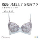 横流れを防止する美胸ブラ ワイヤーブラジャー シャルマン 痛くない 補正 脇高 ホック A B C D カップ アンダー75 ブラジャー ワイヤーブラ 単品 ブラだけ レース ランジェリー 刺繍柄 下着 かわいい エレーヌ