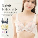 美背中シルエット ワイヤーブラジャー キレイ工房 痛くない 補正ブラ 補整 脇高 A B C D Eカップ アンダー90 ブラジャー ワイヤーブラ 単品 ブラだ...