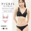 ファシネイト (E・Fカップ) ワイヤーブラジャー ショーツ セット ソニアブラック Eカップ Fカップ e65 e85 e90 e95 e100 f70 f7...