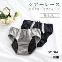 シアーレース サニタリーショーツ ソニアブラック レディース 春夏秋冬 ノーマルショーツ スタンダードショーツ レギュラーショーツ ブラジャー別売り 単品 レー...