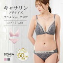 キャサリン(AAA・AA・Aカップ) ソニアブラック ワイヤーブラジャー ショーツセット ブラセット セット aaaカップ aaカップ aカップ aaaブラジャ...