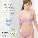 エイミー(AAA・AA・Aカップ) ソニアブラック ワイヤーブラジャー ショーツ セット ブラセット aaaカップ aaカップ aカップ aaaブラジャー M ...