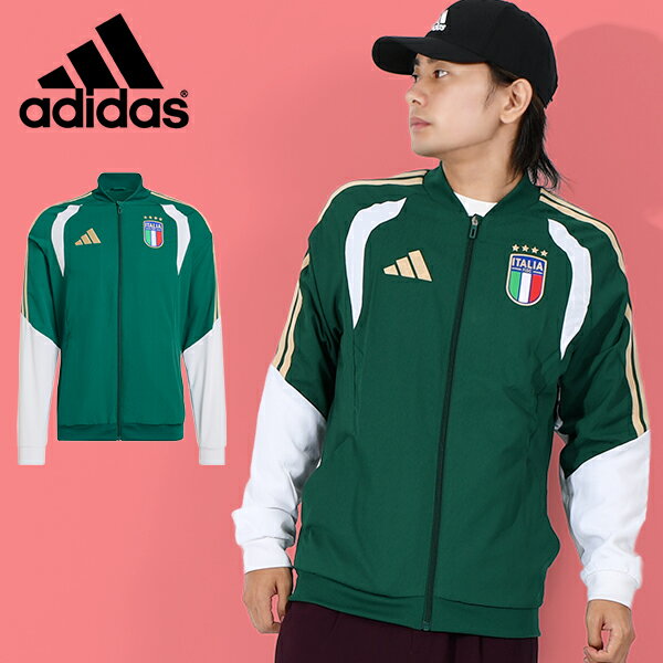 送料無料 アディダス メンズ ウインドブレーカー adidas イタリア代表 2026 TIRO PRESENTATION JACKET ティロ 裏メッシュ ウインドジャケット ナイロン ジャージ スポーツウェア サッカー フットボール トレーニング ウェア 2026春夏新作 L4251