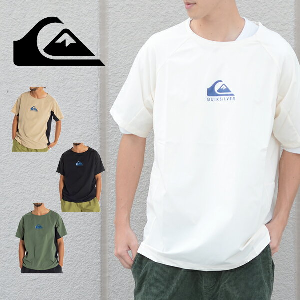 30%off 吸水 速乾 半袖Tシャツ QUIKSILVER クイックシルバー メンズ UTILITY PANEL ST TEE サーフ 吸水速乾性 ロゴ プリント Tシャツ プリントTシャツ ロゴTシャツ