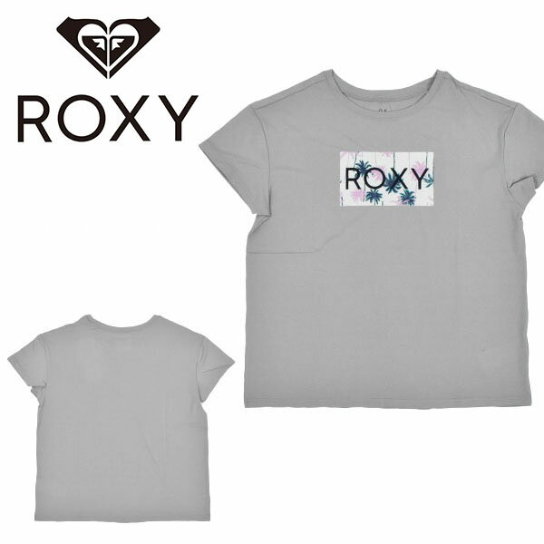 ゆうパケット対応可能！ 40%off 水陸両用 半袖Tシャツ ROXY ロキシー レディース PALM SHADOW TEE 半袖ラッシュガード グレー 灰 UVカット 紫外線対策 Tシャツ ラッシュ ガード サーフィン ボディボード プール リゾート 海水浴 トレーニング アウトドア