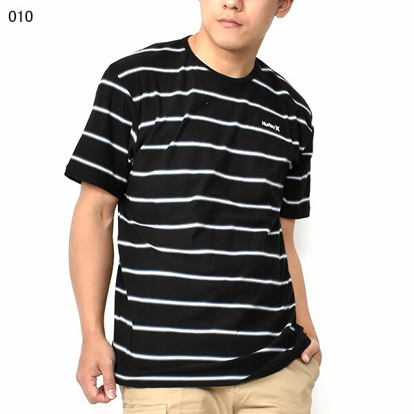 35%off 半袖Tシャツ HURLEY ハーレー メンズ SERAPE STRIPE SS ブラック 黒 ボーダー ロゴTシャツ プリントTシャツ 半袖 Tシャツ トップス サーフ cq8690