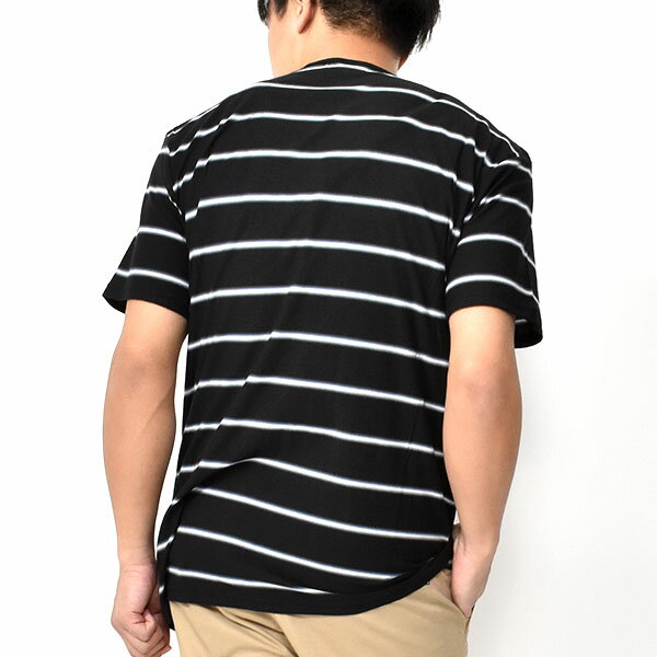 35%off 半袖Tシャツ HURLEY ハーレー メンズ SERAPE STRIPE SS ブラック 黒 ボーダー ロゴTシャツ プリントTシャツ 半袖 Tシャツ トップス サーフ cq8690