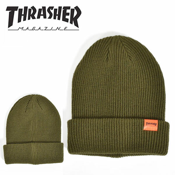 ゆうパケット対応可能！ ニット帽 THRASHER スラッシャー 刺繍 20th-n59 Beanie 3way ビーニー 折り返し ロゴ刺繍 ビーニー ニットキャップ スケボー スノボ スノーボード 25%off