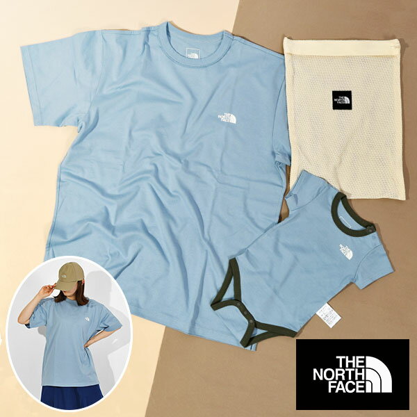 送料無料 2点セット ノースフェイス 半袖Tシャツ ロンパース メンズ レディース キッズ 子供 THE NORTH FACE CR S/S Tee & Baby Rompers Set ショートスリーブ ロンパースセット 収納袋付き nt…