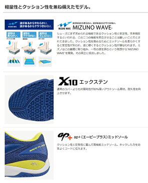 送料無料 テニスシューズ ミズノ MIZUNO ウエーブフラッシュ WAVE FLASH OC メンズ レディース オムニ・クレーコート用 テニス シューズ 靴 得割20