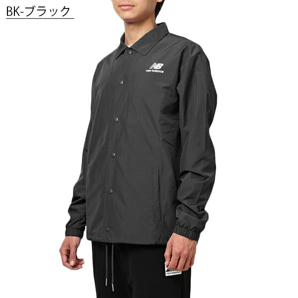 送料無料コーチジャケットnewbalanceニューバランスメンズクラシックコーチスタックドジャケットナイロンジャケットビッグロゴアウタージャンパーブラック黒30%offAMJ91521【あす楽対応】