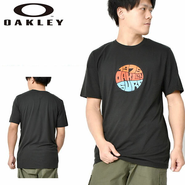 得割30 半袖 Tシャツ OAKLEY オークリー メンズ GRAFFITI 1975 SS TEE ロゴT シャツ トレーニング スポーツ カジュアル ウェア ブラック 黒 FOA400033 27C