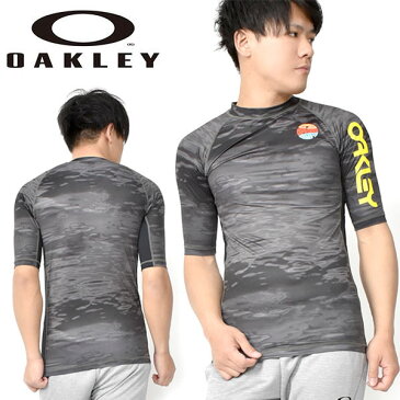 送料無料 半袖 ラッシュガード OAKLEY オークリー メンズ SS Pressure 10.0 迷彩 カモフラ UVカット ラッシュ ガード 水着 スイムウェア サーフィン ボディボード プール 海水浴 ビーチ アウトドア UPF50+ FOA400850 00G 2020春夏新作 得割20