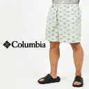 ラス1 30%off ネコポス発送！ 送料無料 コロンビア 水陸両用 ショートパンツ Columbia メンズ Super Backcast Water Short ハーフパンツ サーフパンツ 短パン 水着 ボードショーツ 総柄 魚柄 アウトドア 釣り フィッシング フェス FM1107