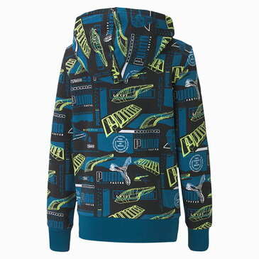 30%OFF キッズ スウェット パーカー プーマ PUMA ジュニア 子供 ALPHA AOP フルジップ フーディー FL 裏起毛 スエット トレーナー ロゴ スポーツウェア ブルー 青 585202