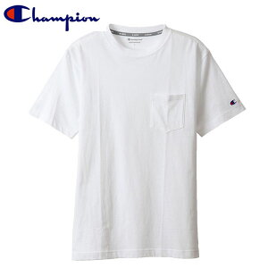 30%OFF 胸ポケット付き 半袖 Tシャツ チャンピオン Champion メンズ ワンポイント ロゴ 速乾 スポーツウェア トレーニング ジム スポーツカジュアル スポカジ ホワイト 白 2020春夏新作 C3-RS306【あす楽対応】