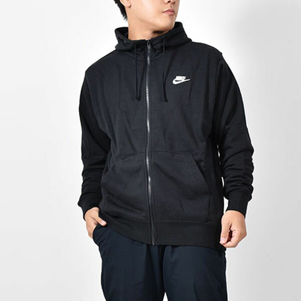 送料無料 スウェット パーカー ナイキ NIKE メンズ クラブ フレンチテリー フルジップ フーディ フード トレーナー ジャケット 長袖 スエット スポーツウェア ブラック 黒 BV264
