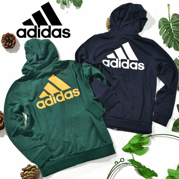 現品のみ 40%off 130cm アディダス キッズ スウェット パーカー adidas YB ESS BIGLOGO HOODY フルジップ ジュニア 子供 男の子 男子 ビッグロゴ ジャージ トレーナー スエット 子供服 26%off 29250