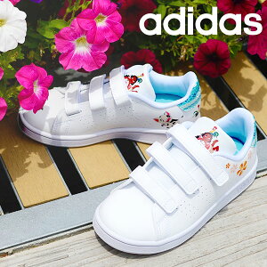 送料無料 モアナ アディダス キッズ スニーカー adidas ADVANCOURT C ジュニア 子供 アドバンコート 女の子 Disney ディズニー 学校 通学 ベルクロ シューズ 靴 2021秋新作 GZ7627