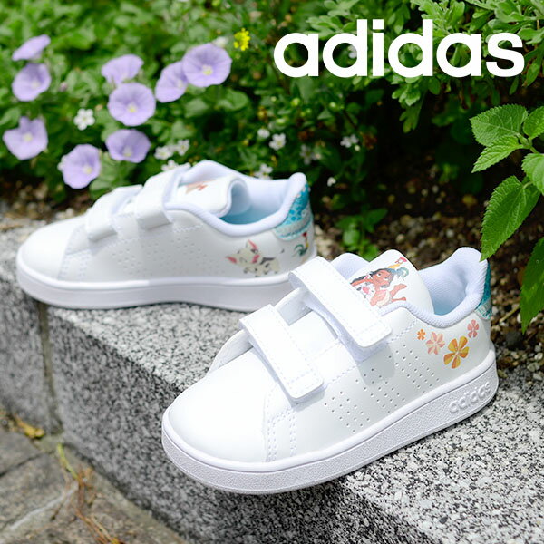 送料無料 モアナ アディダス ベビーシューズ adidas ADVANCOURT I ジュニア 子供 アドバンコート 女の子 ベルクロ Disney ディズニー スニーカー 子供靴 ファーストシューズ シューズ 靴 2021秋新作 得割10 GZ7626
