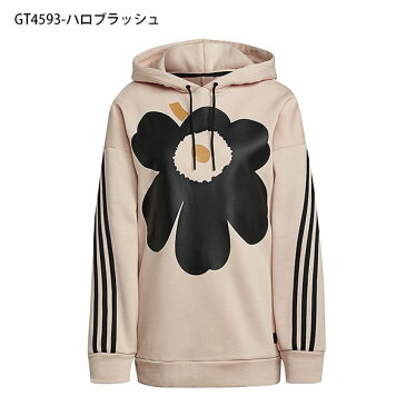 送料無料 アディダス マリメッコ コラボ レディース パーカー adidas W MARIMEKKO フーディー 裏起毛 プルオーバー スウェット ジャージ トレーナー スエット スポーツウェア スポーツカジュアル Unikko ウニッコ 2021秋新作 BG407