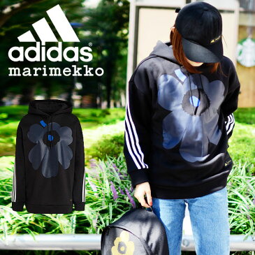 送料無料 アディダス マリメッコ コラボ レディース パーカー adidas W MARIMEKKO フーディー 裏起毛 プルオーバー スウェット ジャージ トレーナー スエット スポーツウェア スポーツカジュアル Unikko ウニッコ 2021秋新作 BG407