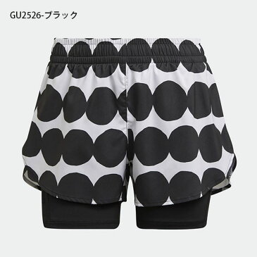 ゆうパケット発送!送料無料 アディダス マリメッコ コラボ 一体型ショートタイツ付き ショーツ adidas レディース MARIMEKKO 2IN1 ショートパンツ 短パン スポーツウェア スポーツカジュアル Rasymatto ラシィマット 2021秋新作 BL841 GU2526