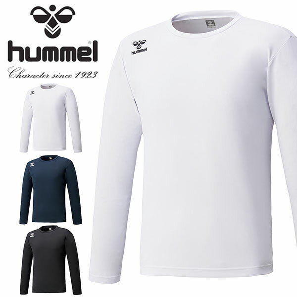 ヒュンメル メンズ 長袖 Tシャツ hummel ワンポイントロングTシャツ ロンT スポーツウェア トレーニング ウェア ジム 2022春夏新作 得割20 HAP7007