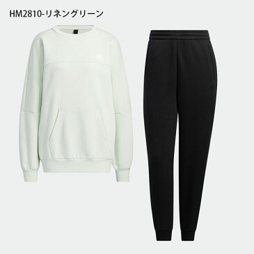 送料無料 アディダス レディース スウェット 上下セット adidas W WORDING クルーネックスウェット トレーナー ロングパンツ ジャージ 裏起毛 スエット セットアップ 上下組 スポーツウェア スポーツカジュアル 2022秋新作 CK591 CE158