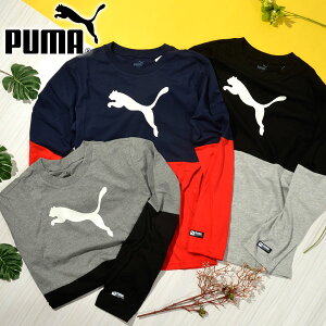 プーマ キッズ 長袖 Tシャツ PUMA LS TEE ジュニア 子供 ロゴ ロンT 子供服 2022秋新作 674124