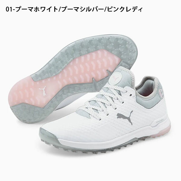 現品のみ 23.0cm 送料無料 プーマ ゴルフシューズ レディース PUMA プロアダプト アルファキャット ウィメンズ GOLF ゴルフ スパイクレス シューズ 靴 紐靴 ローカット ホワイト 白 ブラック 黒 376157